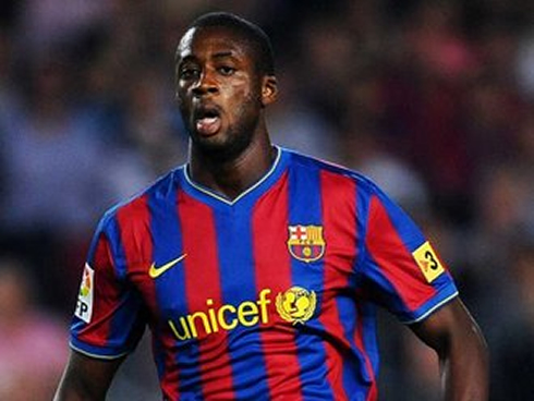 Yaya Touré, FC Barcelona player, between 2007-2010