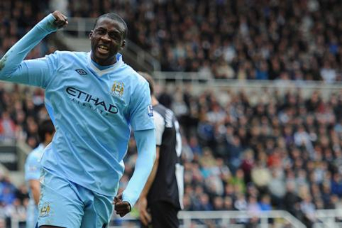 Yaya Touré happy and smiling at Manchester City, in 2012-2013