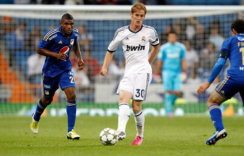 Alex Fernandez playing for Real Madrid first team, in 2012-2013