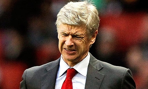 Arsene Wenger crying after losing a game for Arsenal