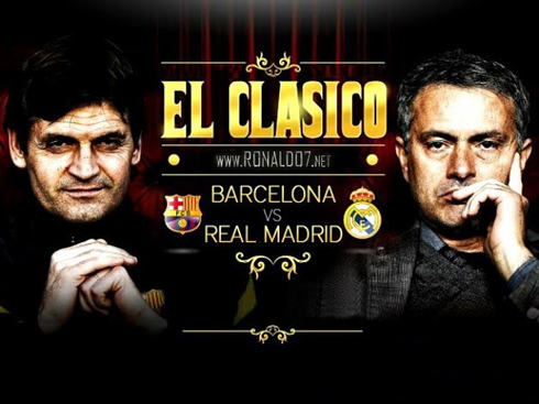 Barcelona vs Real Madrid and Tito Vilanova vs José Mourinho wallpaper in 2012-2013