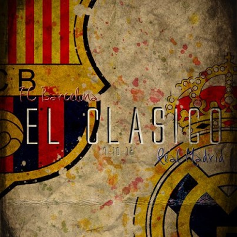 Barcelona vs Real Madrid wallpaper theme, poster and banner