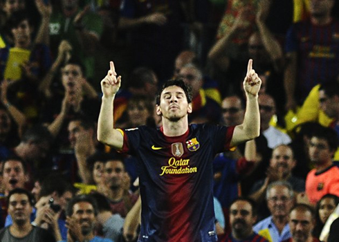 Lionel Messi best goal celebration in a Barcelona vs Real Madrid Clasico, in 2012-2013