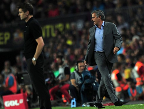 José Mourinho and Tito Vilanova looking carefully to the Clasico, in 2012-2013