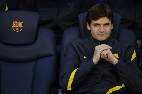 Tito Vilanova with the Devil's smile in Barcelona