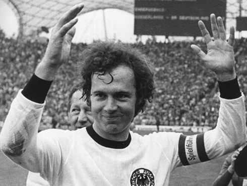 Franz Beckenbauer black and white photo for Germany and Deutschland