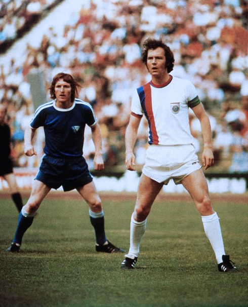 Franz Beckenbauer playing as Bayern Munich captain