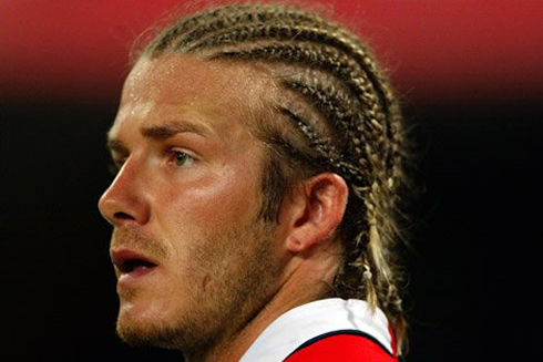 David Beckham hair with classic braids