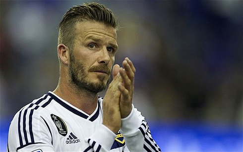 David Beckham thanking the North American fans in the crowd, in 2012-2013