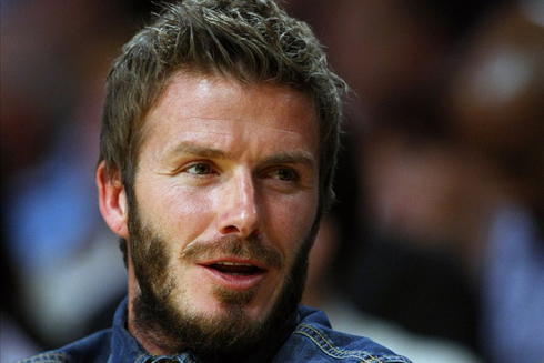 David Beckham with a Wolverine beard style, in 2012-2013