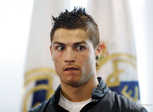 Cristiano Ronaldo making a crazy and insance face