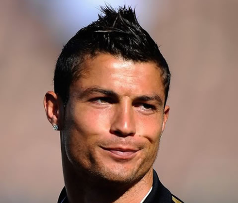 Cristiano Ronaldo trademark hairstyle and haircut