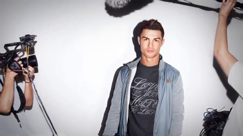 Cristiano Ronaldo posing for the photographers, in a Nike comercial ad in 2012-2013