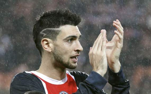 Javier Pastore original footballer haircut and hairstyle in PSG, in 2012-2013