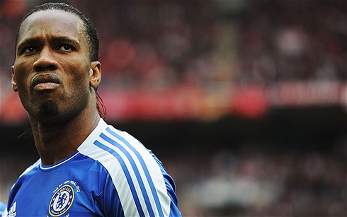 Didier Drogba almost crying saying goodbye to Chelsea fans in 2012