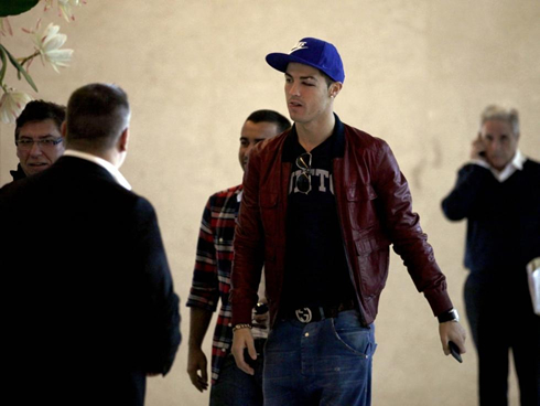 Cristiano Ronaldo on the day after his eye injury against Levante, in Portugal 2012-2013