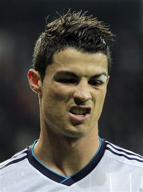Cristiano Ronaldo making an ugly face, in 2012-2013