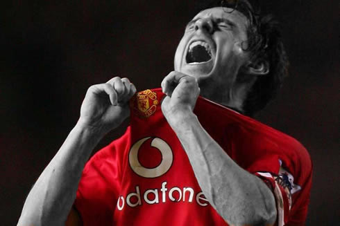 Gary Neville showing his love and dedication for Manchester United, wallpaper