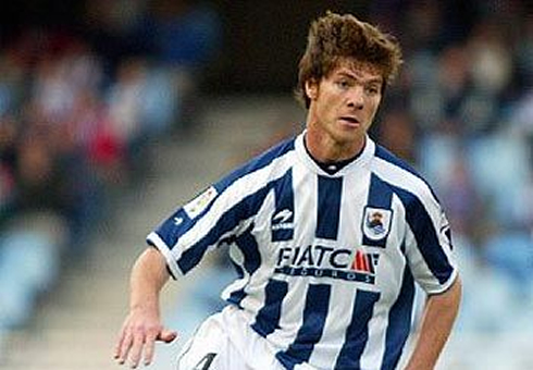 Xabi Alonso at a very young age, playing for Real Sociedad, in 2002-2003