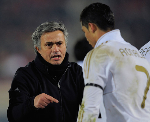 Cristiano Ronaldo and José Mourinho arguing and fighting, in Real Madrid 2012-2013