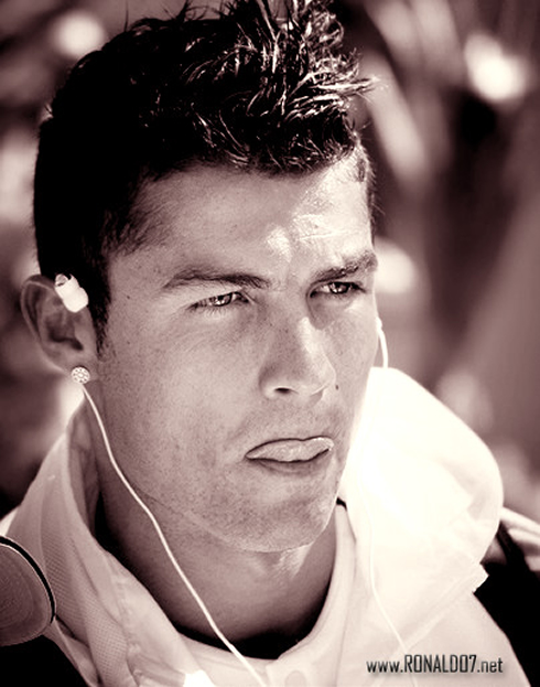 Cristiano Ronaldo listening to music and showing his fashion style, in 2012-2013