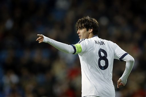 Ricardo Kaká playing as Real Madrid captain, in a Champions League match against ajax, in 2012-2013