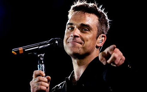 Robbie Williams, a one-man show on stage