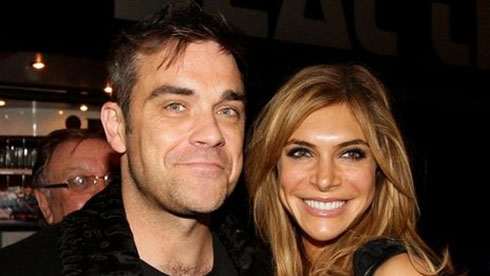 Robbie Williams with his beautiful wife, Ayda Field