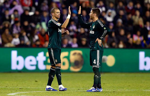 Pepe and Sergio Ramos, Portuguese and Spanish partnership in Real Madrid defense, for 2012-2013