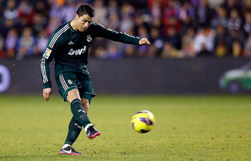 Cristiano Ronaldo strenght and powerful shot, in Real Madrid 2012-2013