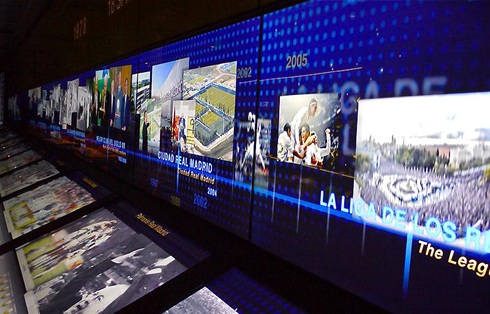 Real Madrid showroom at the Santiago Bernabéu tour, in 2012-2013