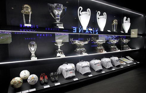 Real Madrid trophy show room, at the Bernabéu stadium tour