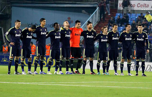 Real Madrid line-up players, in Celta de Vigo 2-1 Real Madrid, for the Copa del Rey in 2012-2013