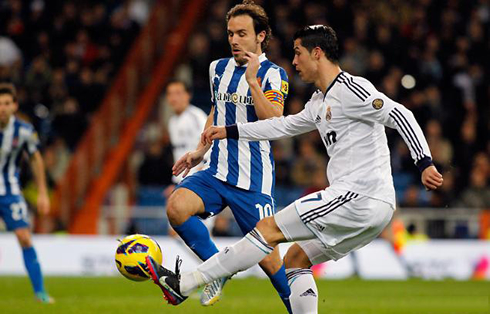 Cristiano Ronaldo left-foot cross, in Real Madrid 2-2 Espanyol, for La Liga 2012-2013