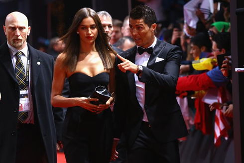 Cristiano Ronaldo and Irina Shayk at the FIFA Balon d'Or 2012 red carpet