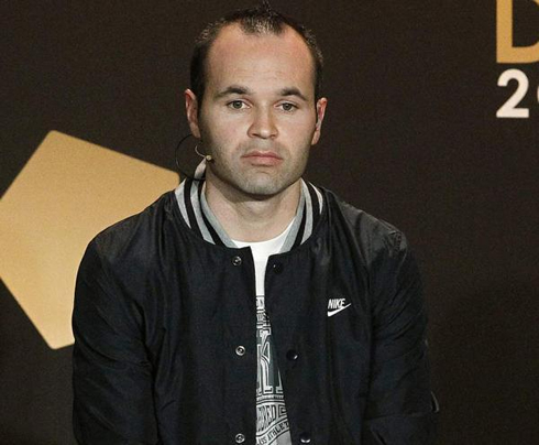 Andrés Iniesta attending the FIFA Balon d'Or 2012 ceremony