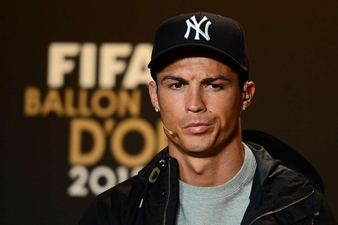 Cristiano Ronaldo cranky and upset face, at the FIFA Balon d'Or 2012 event