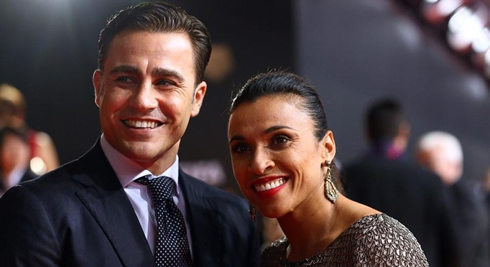 Fabio Cannavaro and Brazilian woman soccer player Marta, at the FIFA Balon d'Or 2012 ceremony