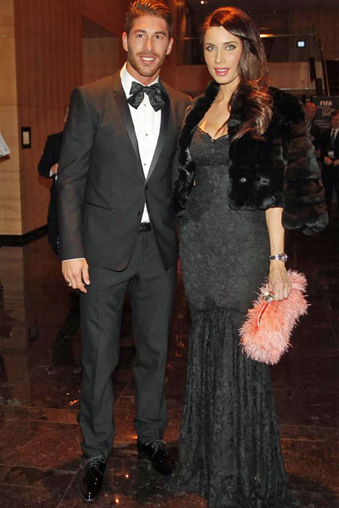 Sergio Ramos and his new girlfriend, Pilar Rubio, at the FIFA Balon d'Or 2012