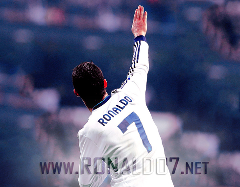 Cristiano Ronaldo new goal celebration gesture in 2013 after an incredible display of speed and pace, baptized the Bernabéu Rocket Launch