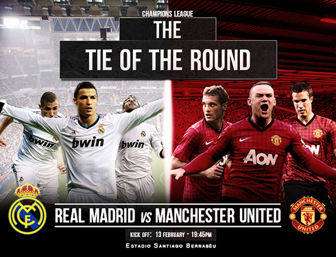 Real Madrid vs Manchester United game poster, 2013