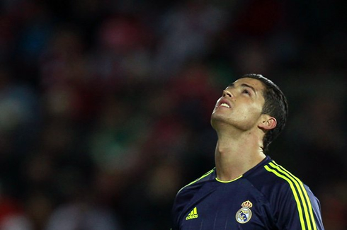 Cristiano Ronaldo sadness and disappointment, just after he scored his first own-goal ever, in Real Madrid