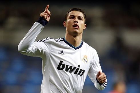 Cristiano Ronaldo cocky attitude when celebrating Real Madrid goal, in 2013