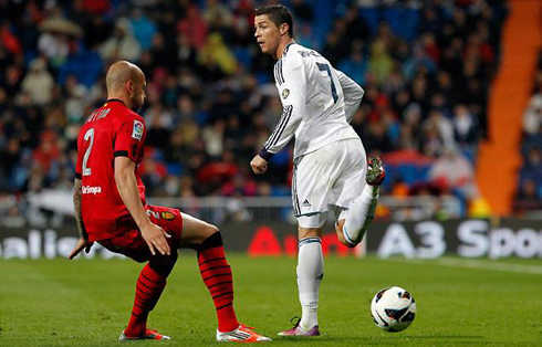 Cristiano Ronaldo backheel trick in Real Madrid vs Mallorca