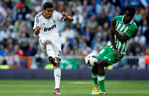 Casemiro making his debut for Real Madrid vs Betis, in La Liga 2013