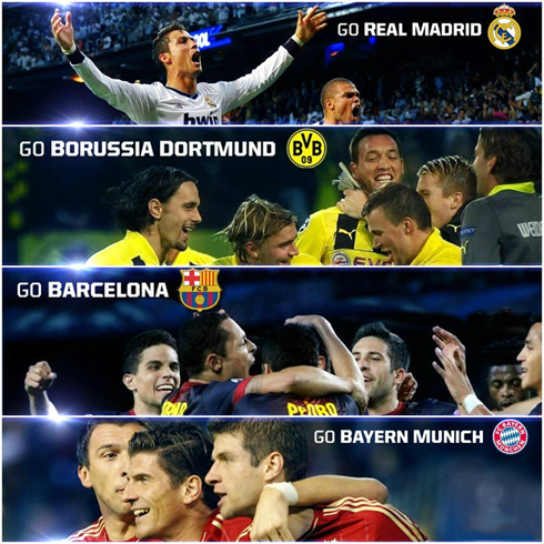 UEFA Champions League: Real Madrid vs Borussia Dortmund and Barcelona vs Bayern Munich wallpaper