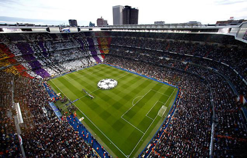 The Santiago Bernabéu fully packed for Real Madrid vs Borussia Dortmund, in Champions League 2013