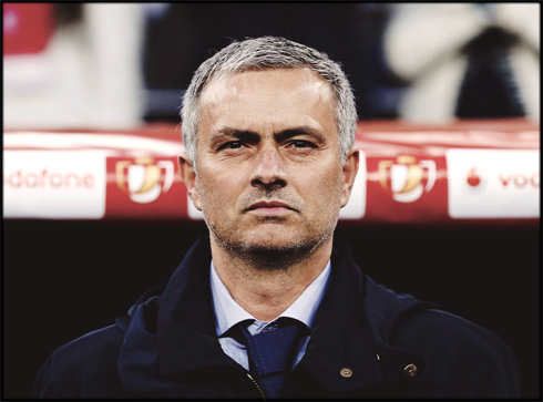 José Mourinho challenging the Santiago Bernabéu fans before a home game for Real Madrid, in 2013