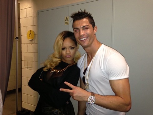 Cristiano Ronaldo and Rihanna, in 2013