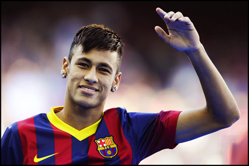 Neymar Jr presentation as a new Barcelona player for 2013-2014